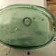 Blueish green Dame-Jeanne carboy, vintage French, Viresa Bandeira