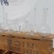 Lot of old soliflore vases chemistry laboratory equipment