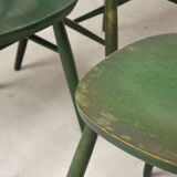 4 green chairs, 1960