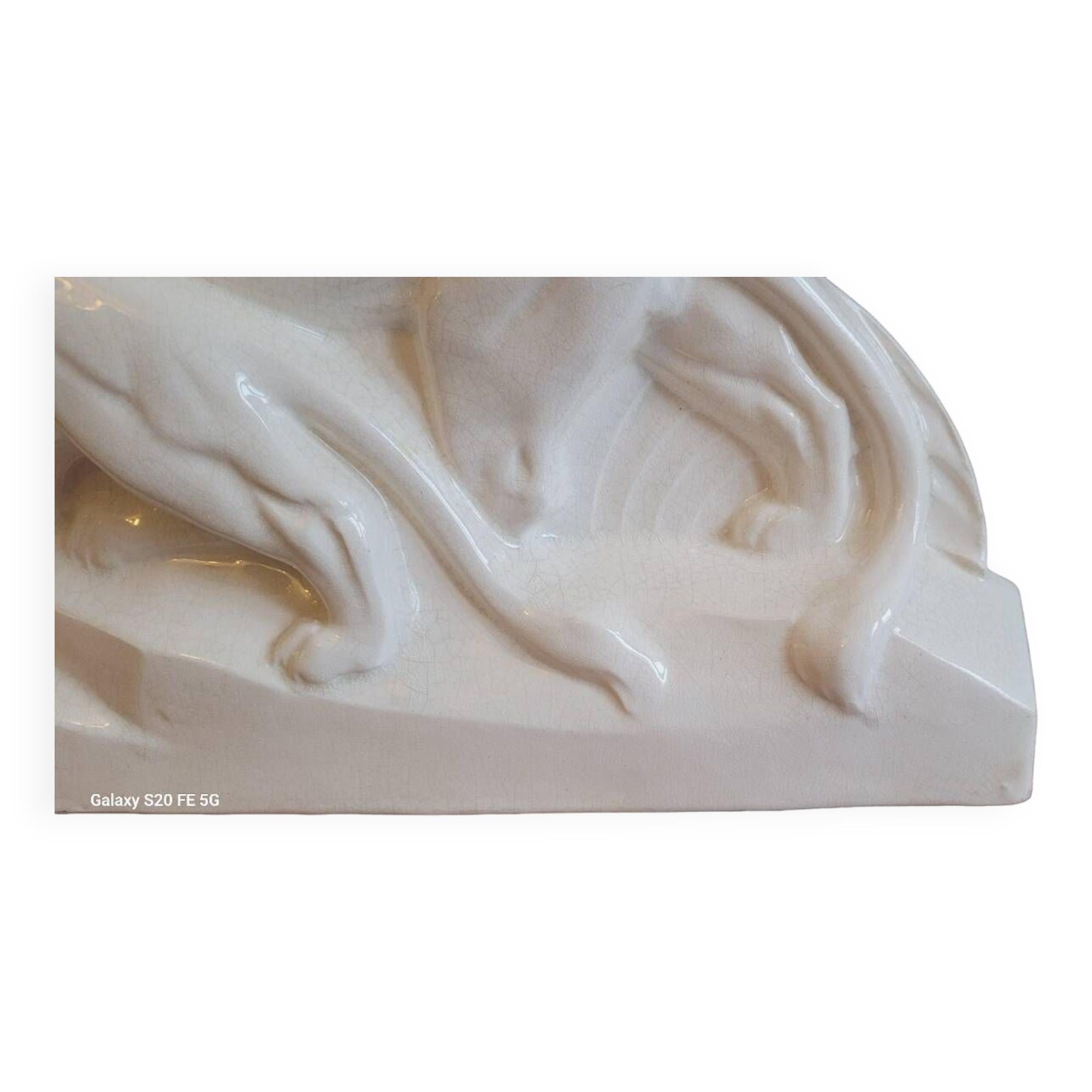 Art Deco sculpture lion and lioness couple