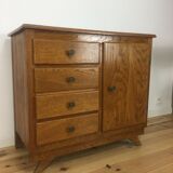 Dresser solid oak compass feet, 50s