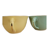 Set of 2 Faïences d'Orchies coffee cups