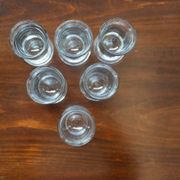 Crystal liqueur glasses, set of 6, 1970