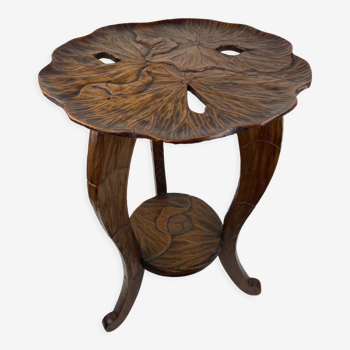 Table d’appoint japonaise antique sculptée à la main pour Liberty London, vers 1895
