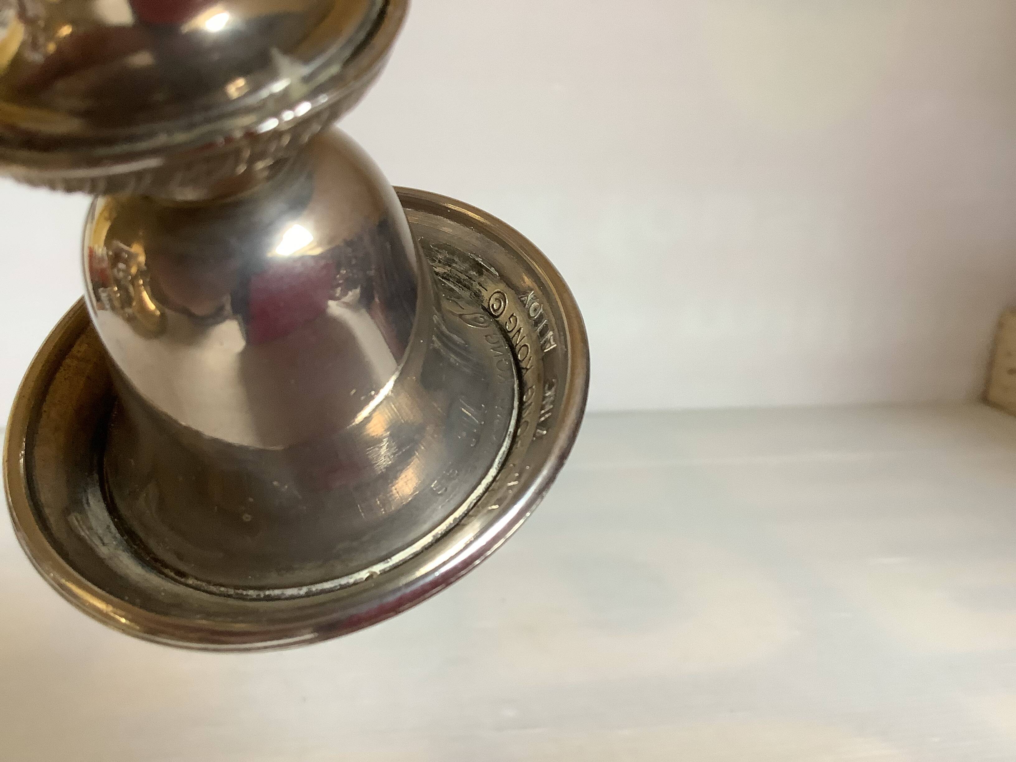 Alloy Silver Metal Candlestick