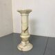 Vintage Spanish Alabaster Pedestal Column with Original Vase, 1970s, Set of 2