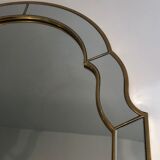 Mirror with closed guards in gilded wood 110x59cm