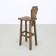 4x Brutalist Barstool by De Puydt, 1970s