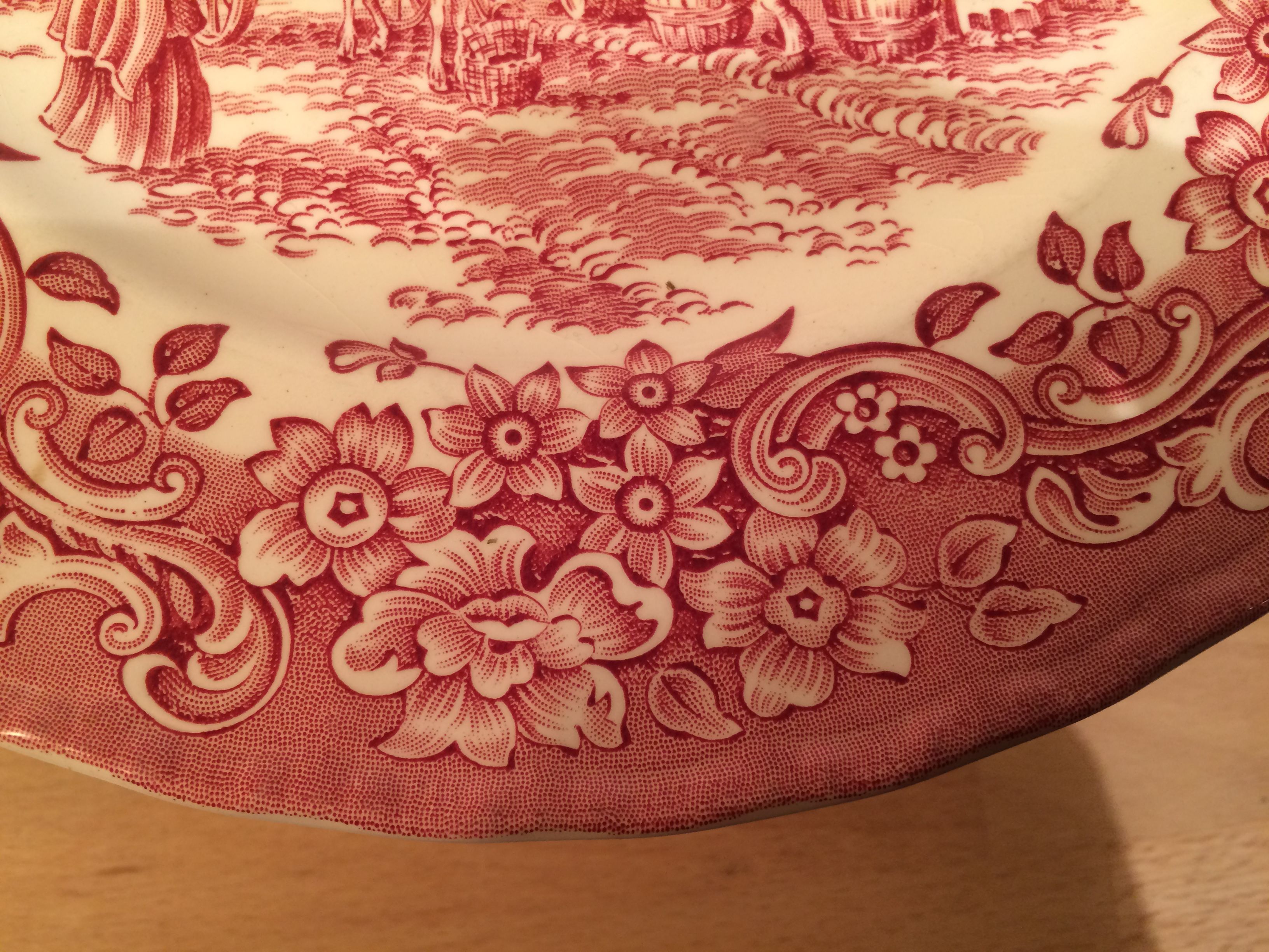 10 plates earth of iron red Royal Tudor model 17th century England ironstone