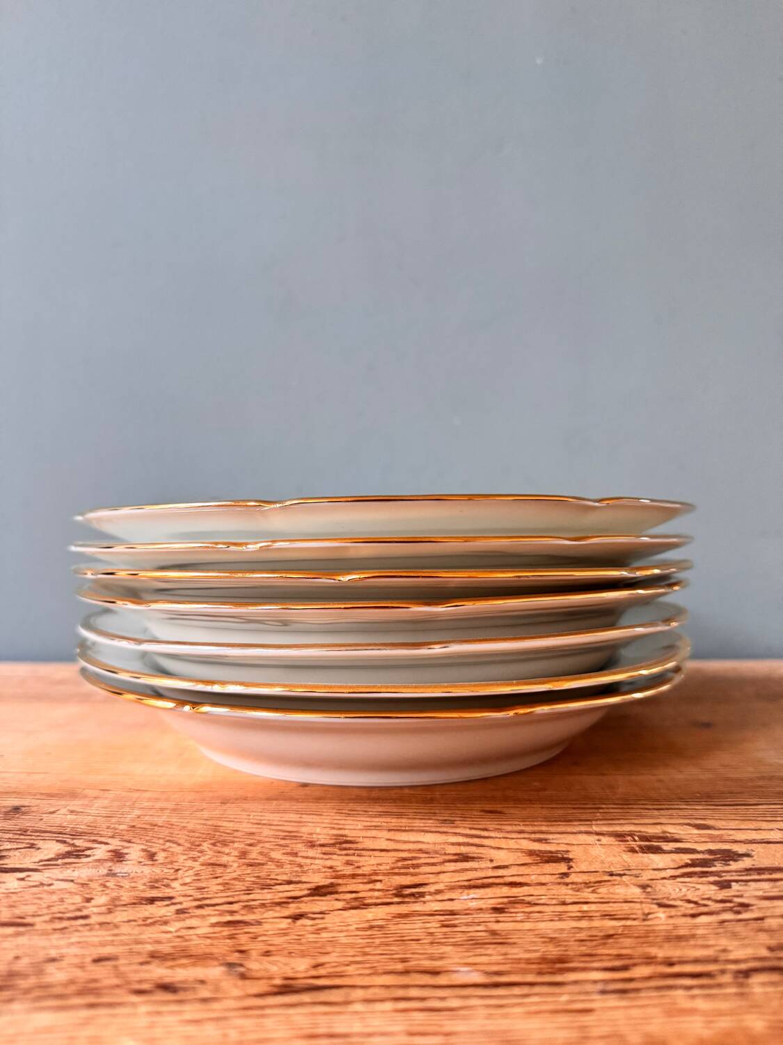 Set of 7 old Limoges porcelain plates