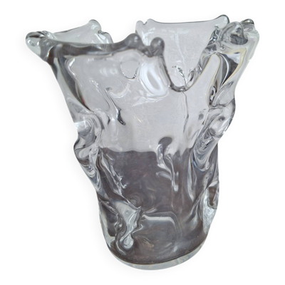 vase signé Schneider France , Art Déco, Col Déchiré , Hauteur 19cm