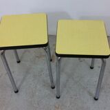 Table and chairs in formica yellow