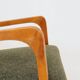 Pair of vintage armchairs, avocado green tweed upholstery, 1960, Poland