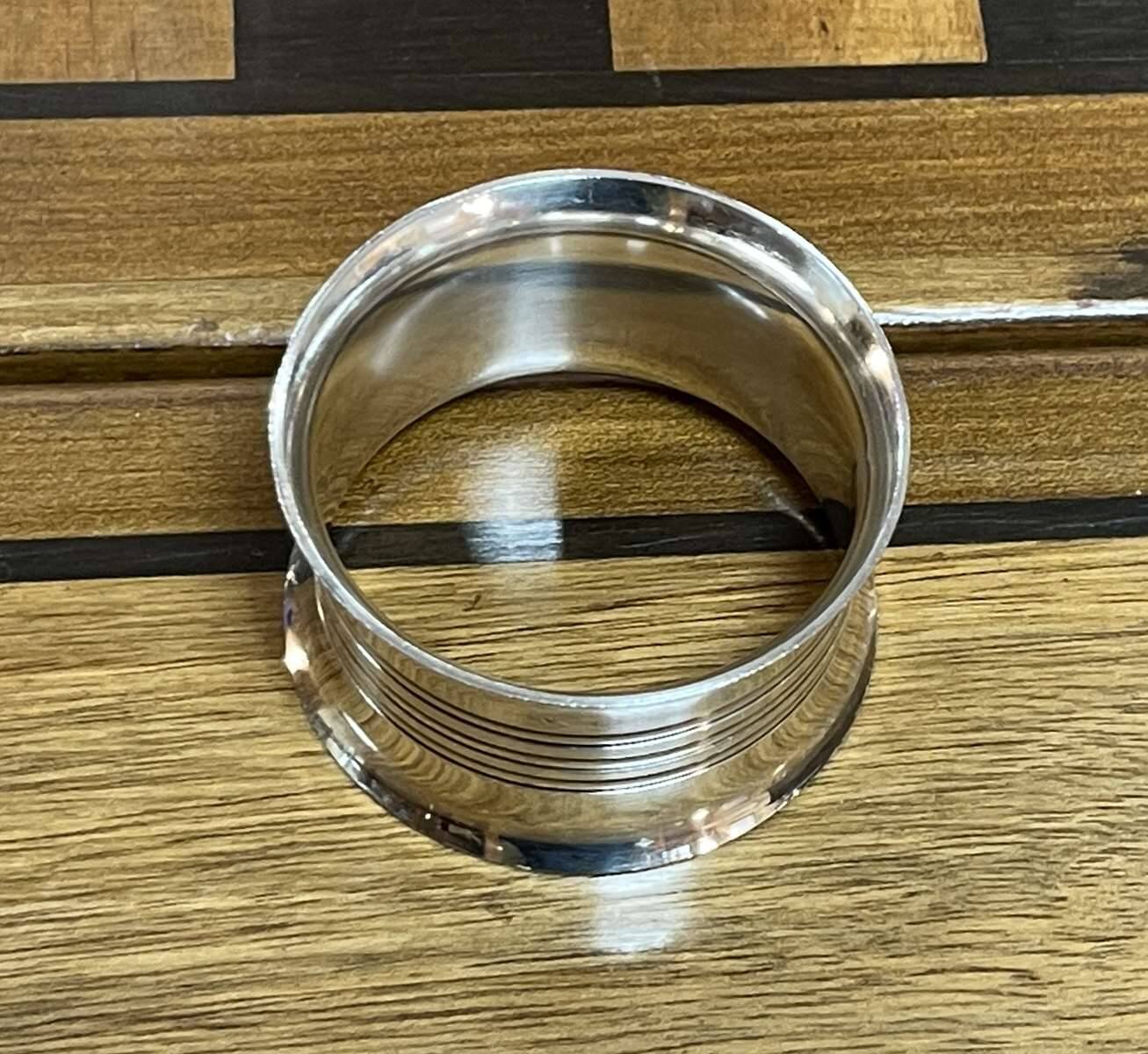 Silver metal napkin ring