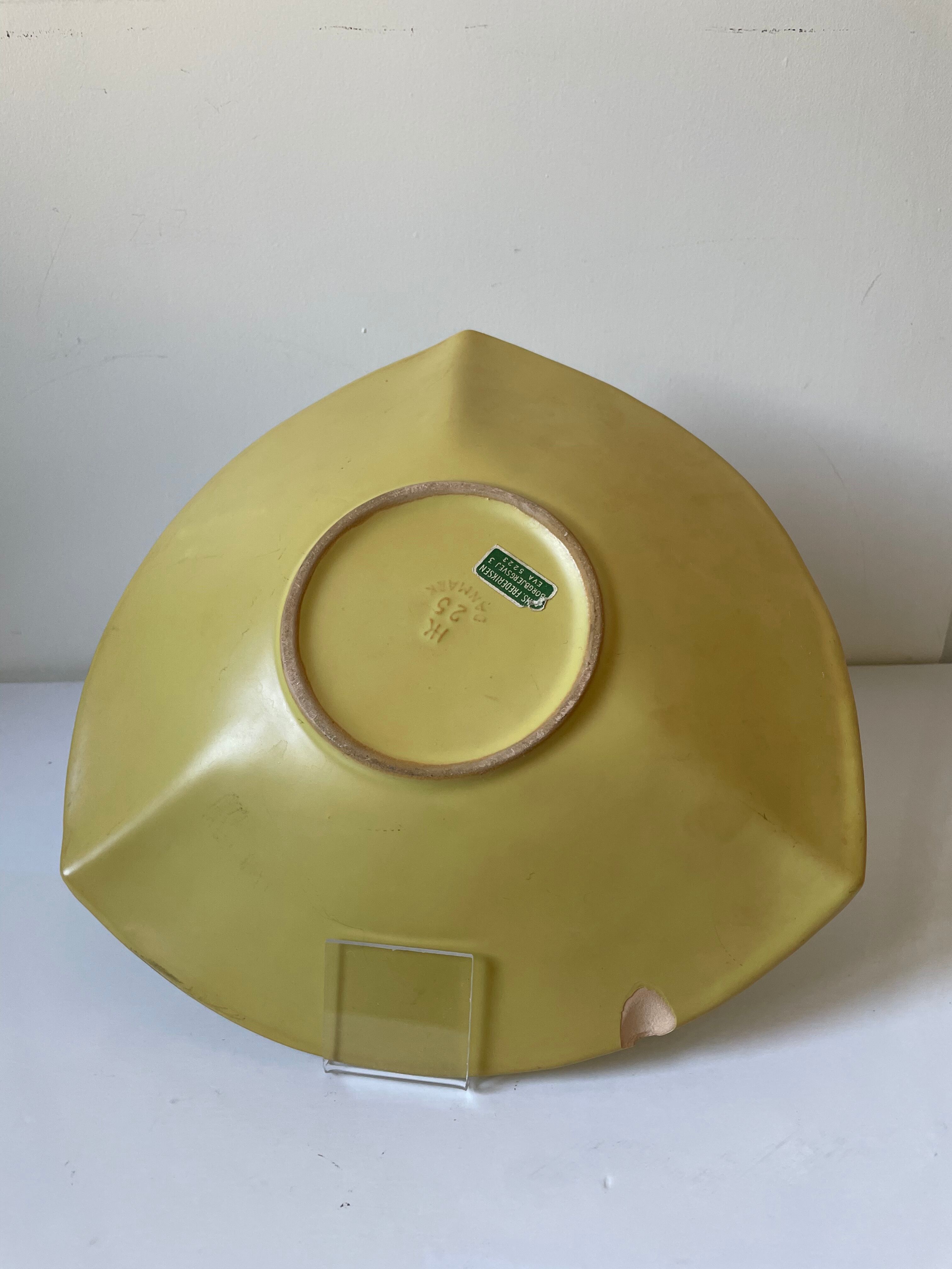 Danish 1950 Glazed Ceramic Decorative Bowl