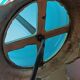 Blue opaline and bronze lamp base