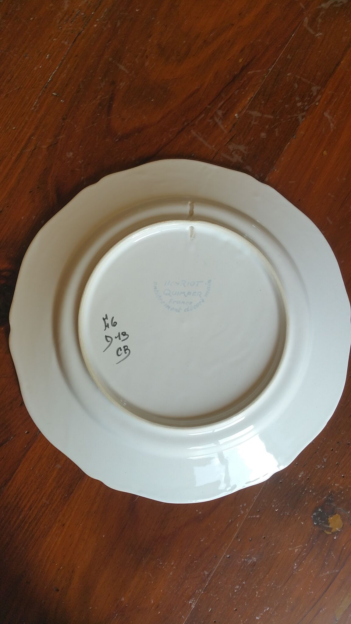 2 Breton Henriot plates from the Quimper earthenware factory