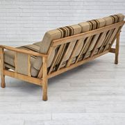 1970s, Danish 3 seater sofa, original very good condition, wool, oak.