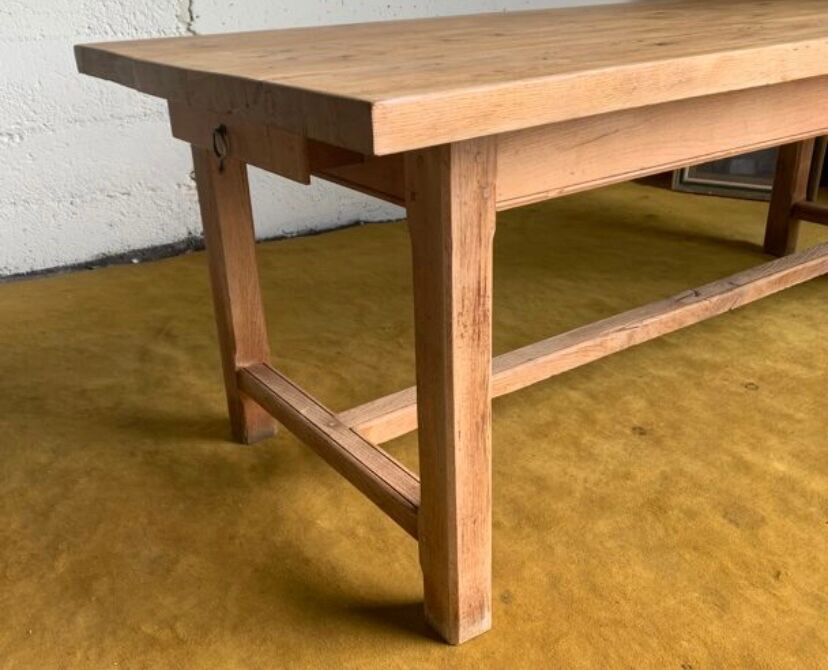 Table de ferme bois brut
