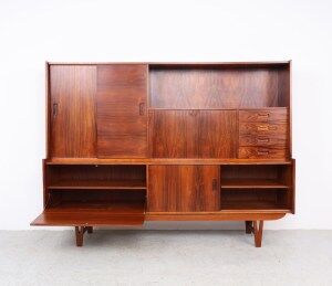 Vintage Dutch design sideboard with asymmetrical layout, 1960s