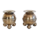 Pair of Scandinavian brass candlesticks