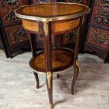 Pair of Louis XV style bedside tables in marquetry