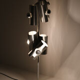1970s Modernist Brushed Aluminium Floor Lamp