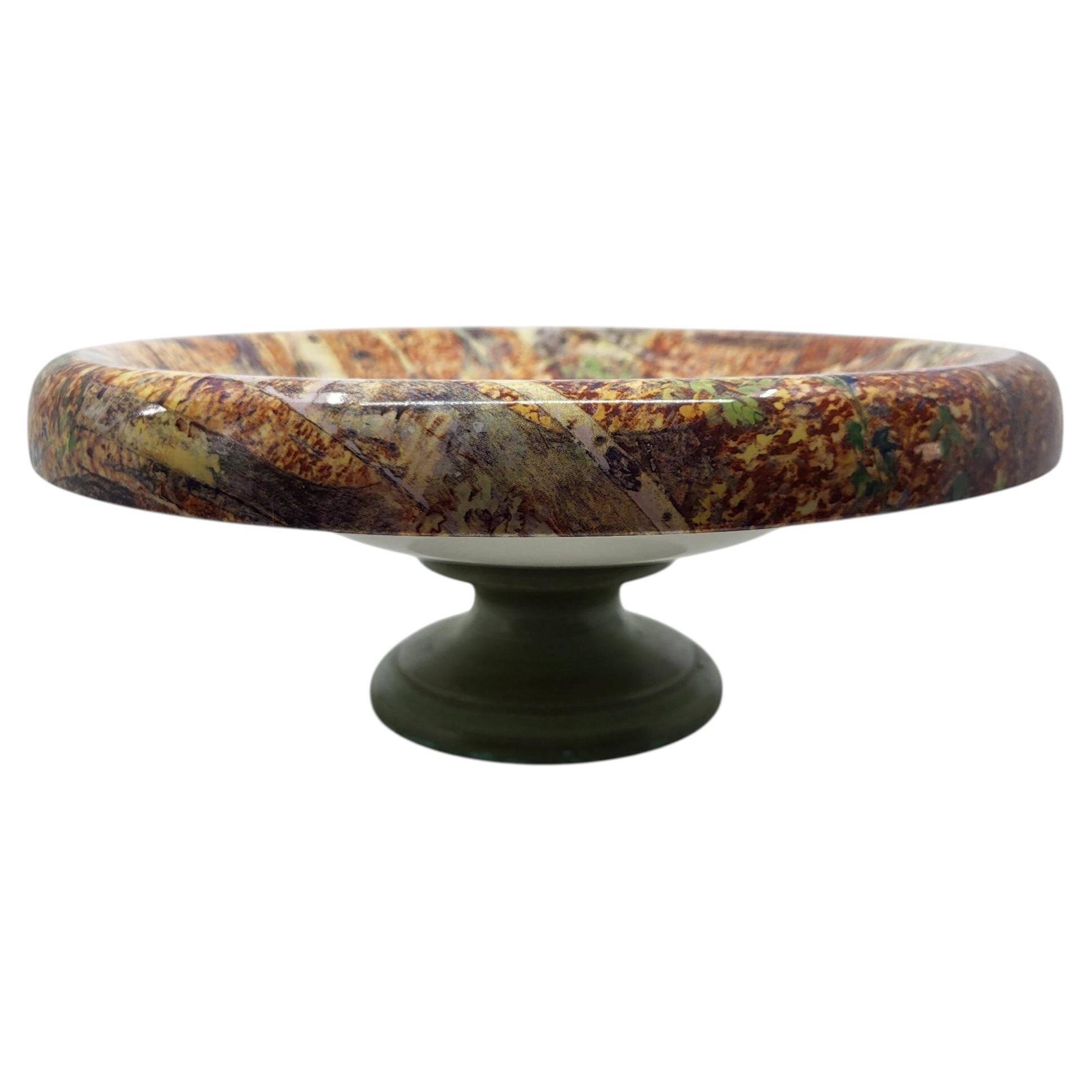 Large empty pocket bowl by Maison Lancel in Mid Century Modern ceramic.