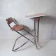 Former foldable gico desk for children chrome skai formica