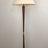 Floor lamp in exotic wood and brass