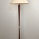 Floor lamp in exotic wood and brass