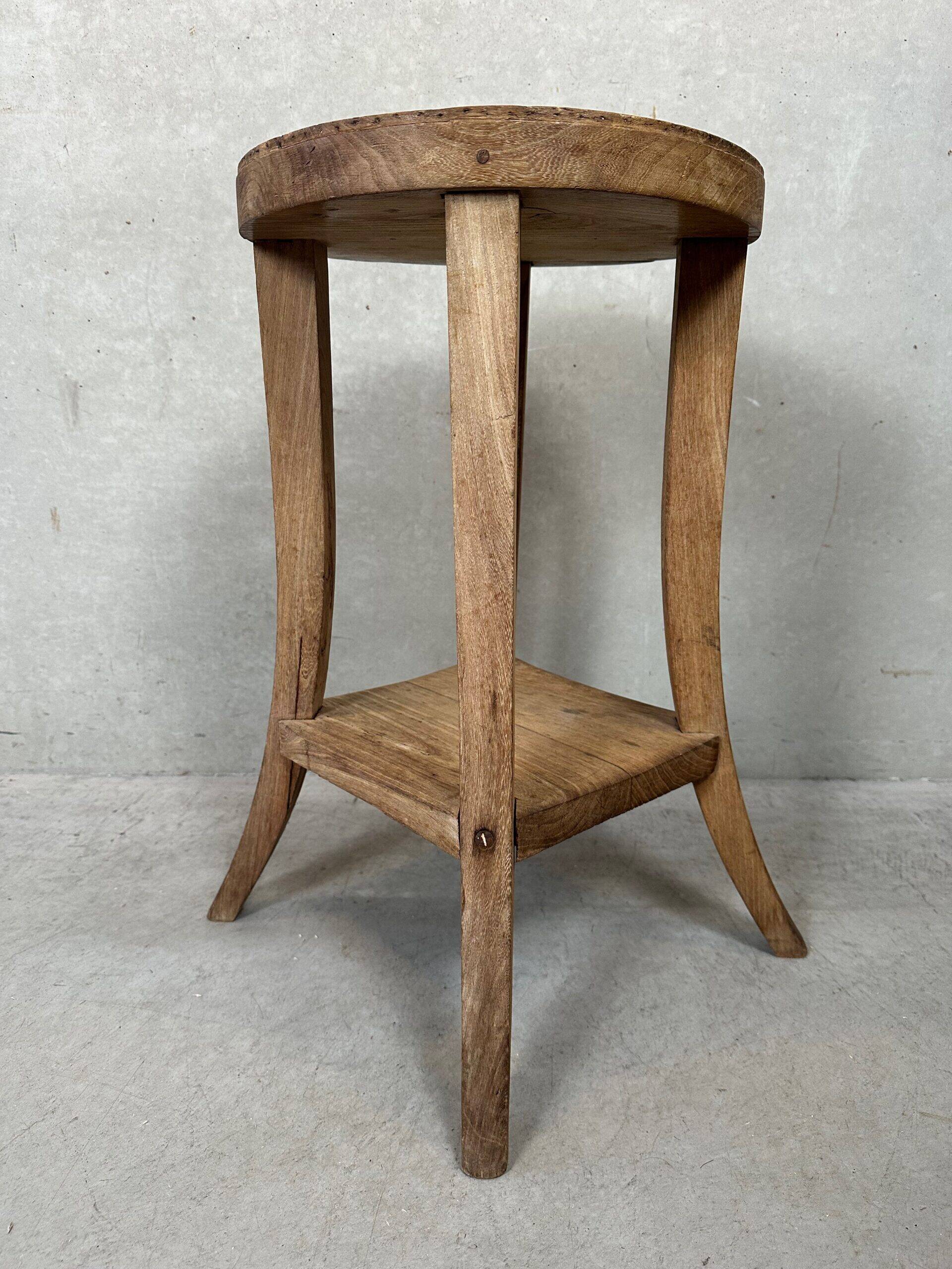 Old round side table