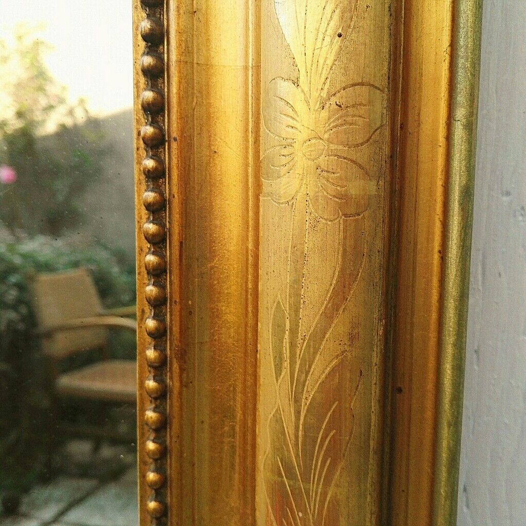 Mirror Louis Philippe 1900 gilded wood 135x 110 cm