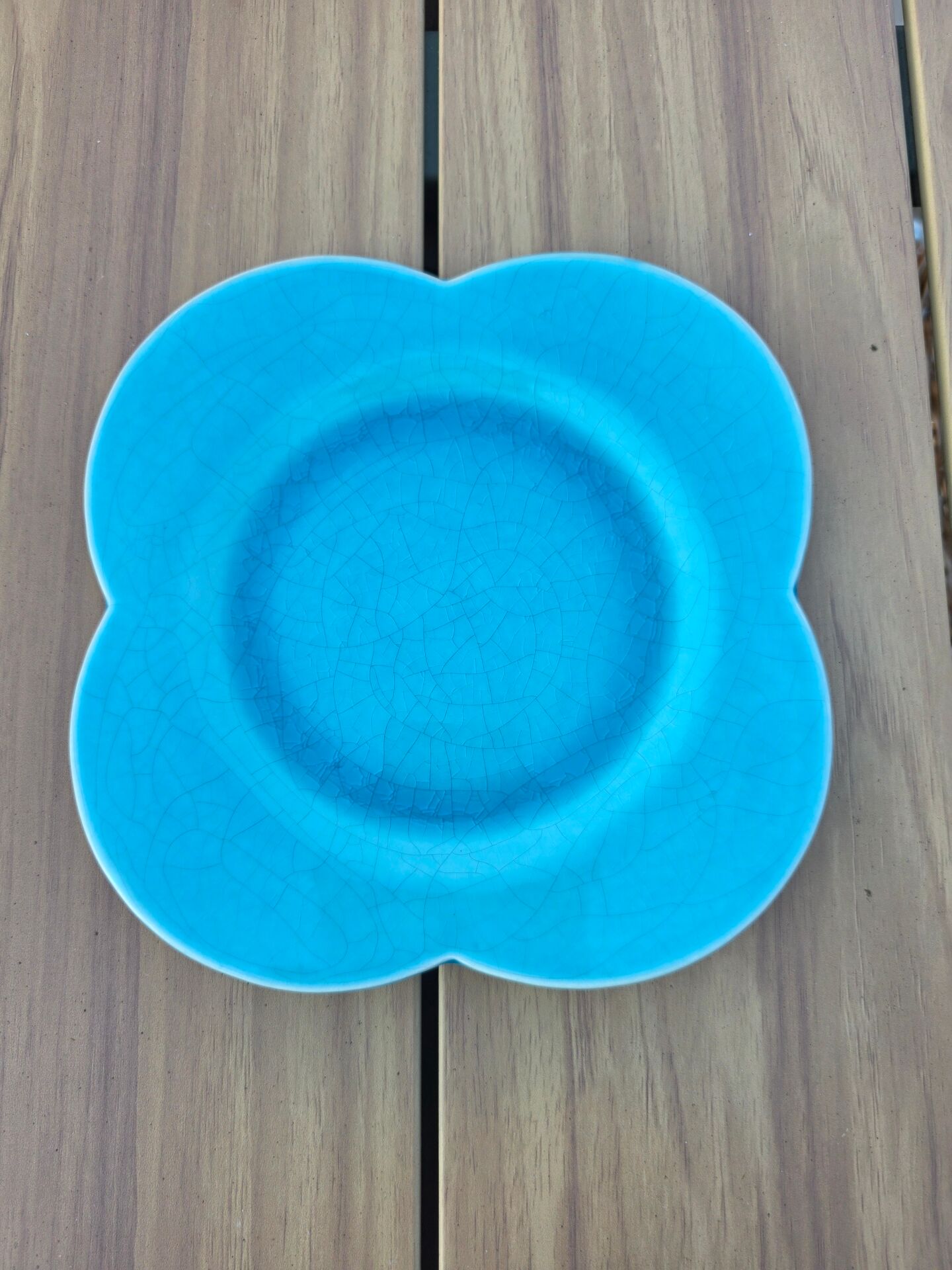 Assiette petit Plat faïence de Charolles bleu turquoise