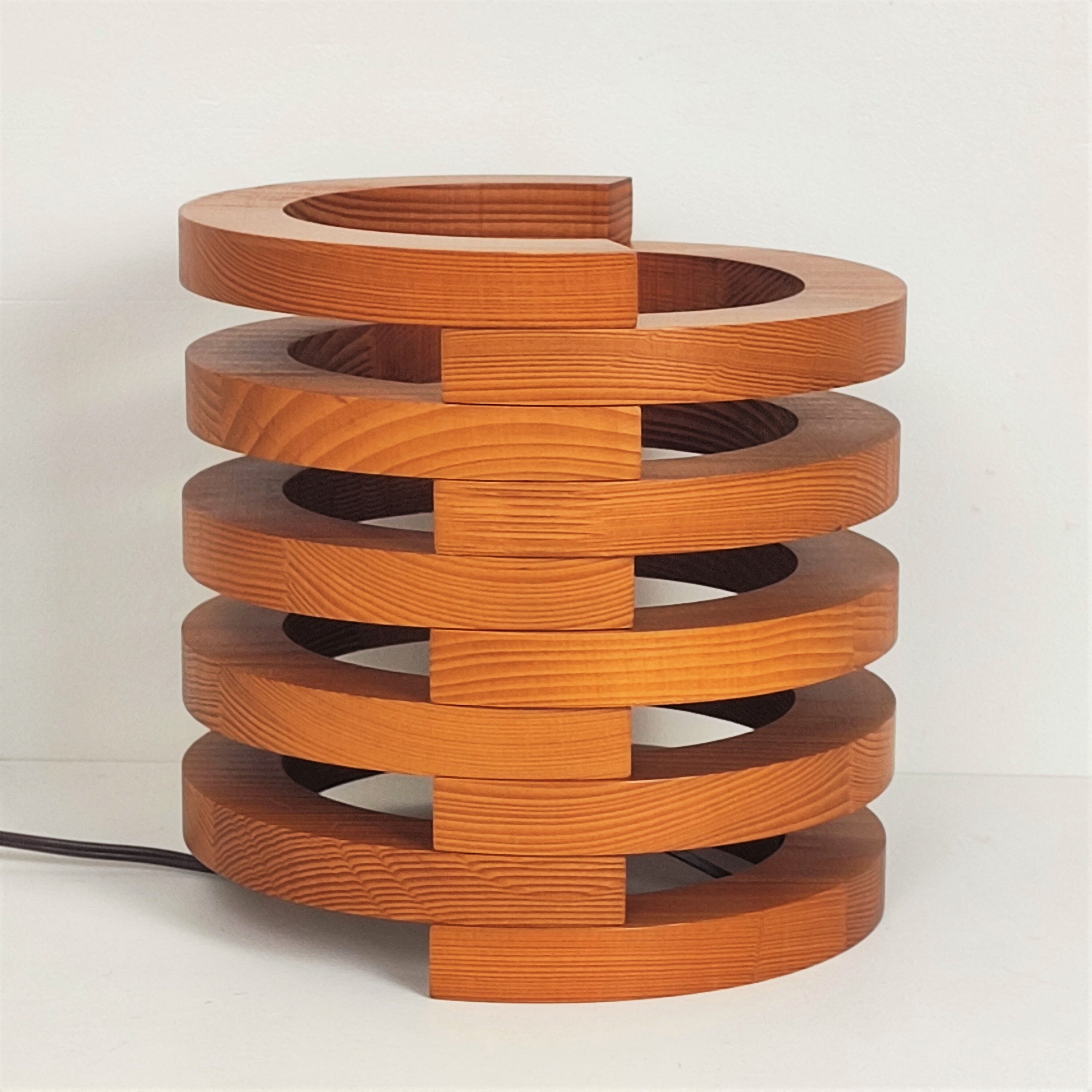Scandinavian pine lamp