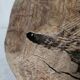 Vintage brutalist olive wood basket