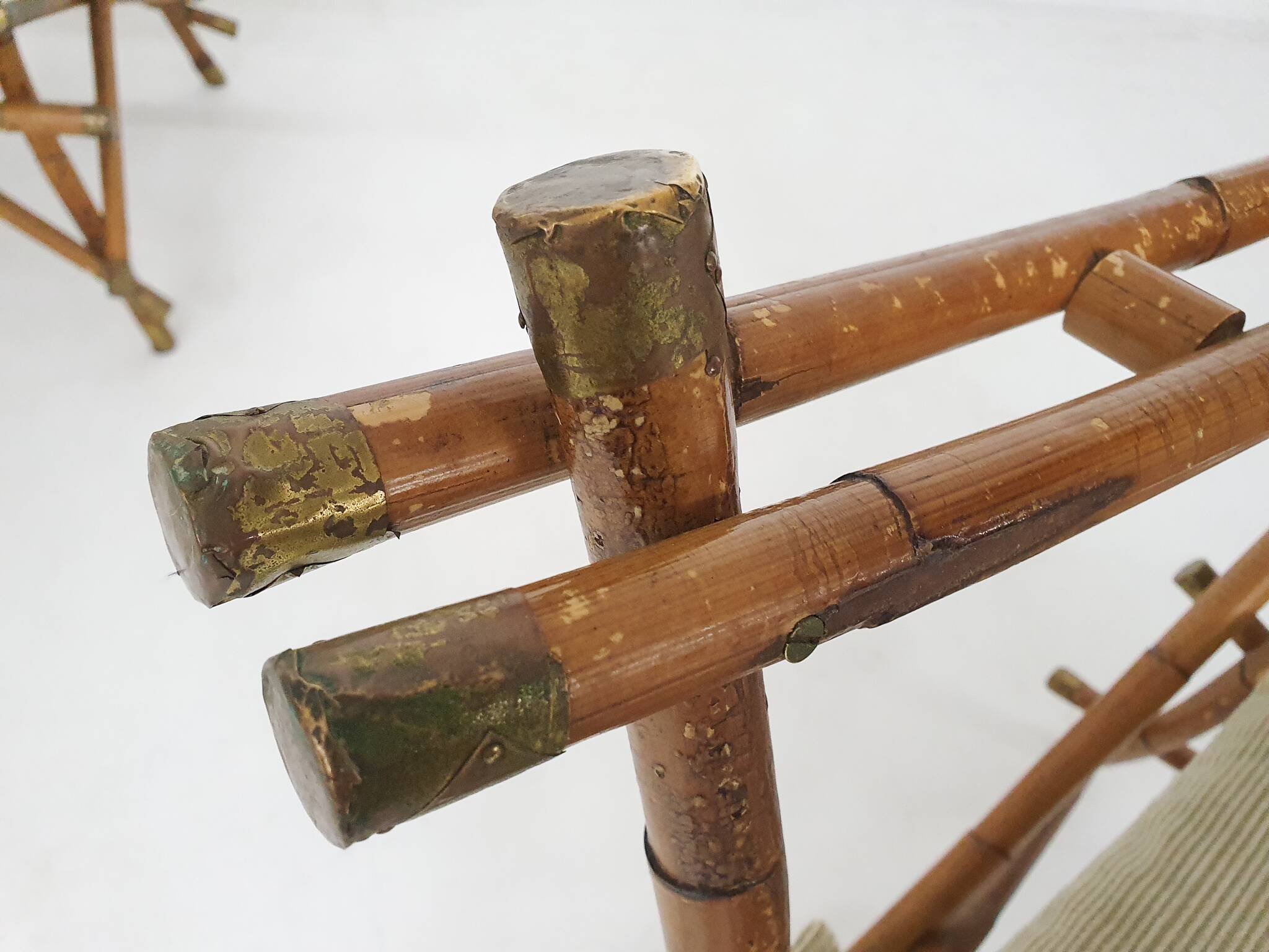 2 fauteuils en bambou, Italie, années 1960