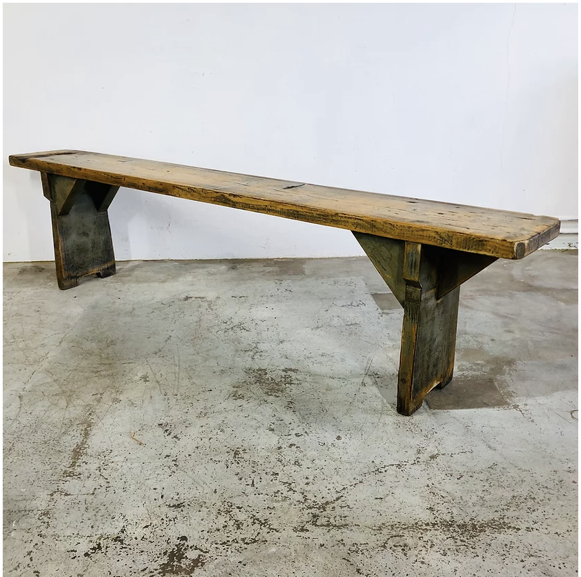Authentic wooden bench from the Czech Republic