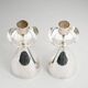 Pair of silver candlesticks by Gosthlin, Sweden, 1960. Signed.