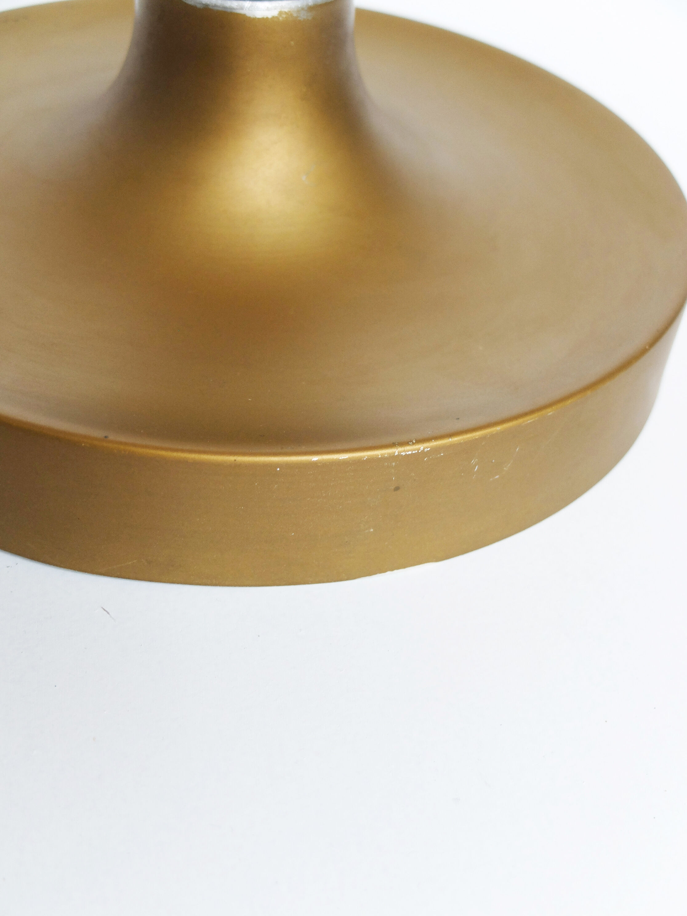 Wall lamp space age golden matte, Flush Light Gold, Germany 1960-70