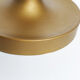 Wall lamp space age golden matte, Flush Light Gold, Germany 1960-70