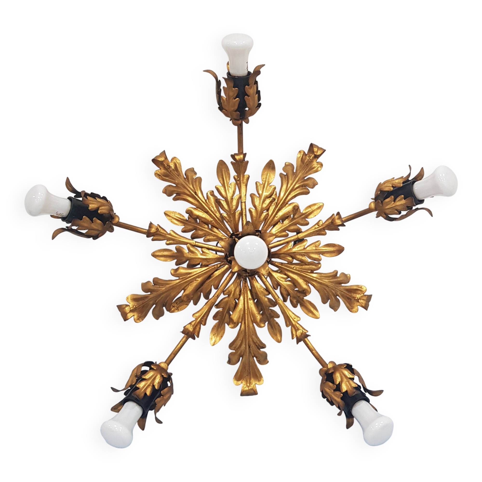 Ceiling lamp, Hans Kogl, Germany, 1960s, Hollywood Regency