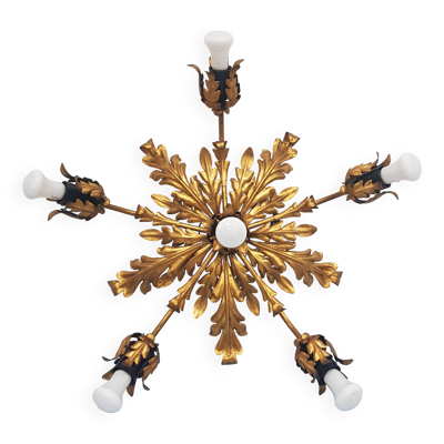 Lampe de plafond, Hans Kogl, Allemagne, années 1960, Hollywood Regency