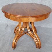 Extending table with vintage bentwood base from the end of the 19th century