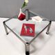 Osvaldo Borsani for Tecno, Steel and Thick Crystal Coffee Table Mod. T113