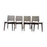 Set of 4 vintage Scandinavian teak chairs from the 1960s.
