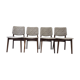 Suite de 4 chaises scandinaves vintage en teck années  1960
