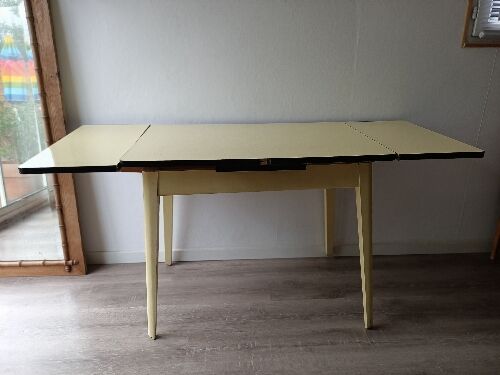 Yellow formica table