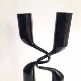 Paire de bougeoirs Tango noir par Mikaela Dörfel pour Menu