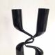 Pair of black Tango candle holders by Mikaela Dörfel for Menu